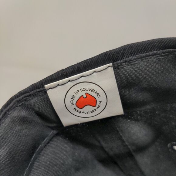 Australia Kangaroo Strapback Hat Black One Size Embroidered 6 Panel - Picture 9 of 10